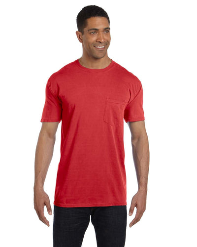 Comfort Colors Garment-Dyed Pocket T-Shirt 6030CC | Red - Front