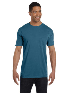 Comfort Colors Garment-Dyed Pocket T-Shirt 6030CC | Topaz Blue - Front