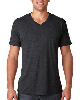 Next Level Mens Triblend V-Neck Tee 6040 | Vintage Black - Front