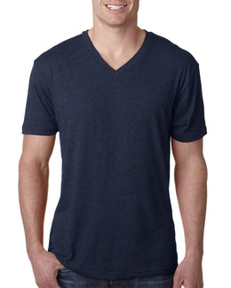 Next Level Mens Triblend V-Neck Tee 6040 | Vintage Navy - Front