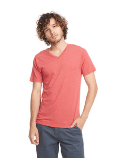 Next Level Mens Triblend V-Neck Tee 6040 | Vintage Red - Front
