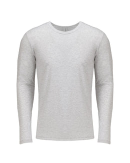 Next Level Triblend Long Sleeve Tee 6071 | Heather White - Front