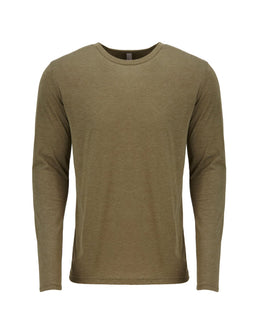 Next Level Triblend Long Sleeve Tee 6071 | Military Green - Front