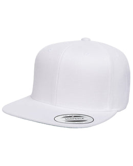 Yupoong 6-Panel Structured Flat Visor Cap 6089 | White - Front