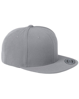 Yupoong 6-Panel Structured Flat Visor Cap 6089 | Silver - Front