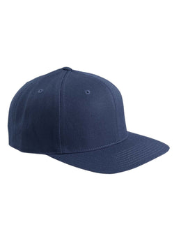 Yupoong 6-Panel Structured Flat Visor Cap 6089 | Navy - Front