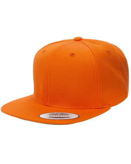 Yupoong 6-Panel Structured Flat Visor Cap 6089 | Orange - Front