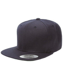 Yupoong 6-Panel Structured Flat Visor Cap 6089 | Dark Navy - Front