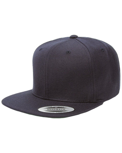 Yupoong 6-Panel Structured Flat Visor Cap 6089 | Dark Navy - Front