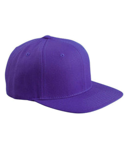 Yupoong 6-Panel Structured Flat Visor Cap 6089 | Purple - Front