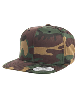 Yupoong 6-Panel Structured Flat Visor Cap 6089 | Camo - Front