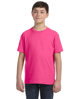 LAT Youth Fine Jersey T-Shirt 6101 | Hot Pink - Front