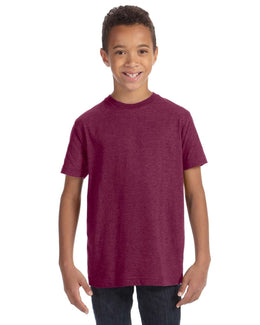 LAT Youth Fine Jersey T-Shirt 6101 | Vintage Burgundy - Front