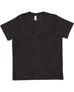 LAT Youth Fine Jersey T-Shirt 6101 | Black Leopard - Front
