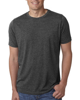 Next Level Mens Poly/Cotton Short Sleeve Crew T-Shirt 6200 | Charcoal - Front