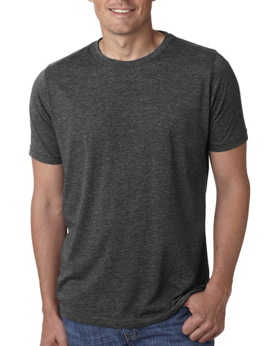 Next Level Mens Poly/Cotton Short Sleeve Crew T-Shirt 6200 | Charcoal - Front
