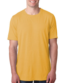 Next Level Mens Poly/Cotton Short Sleeve Crew T-Shirt 6200 | Antique Gold - Front