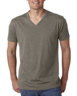 Next Level Mens Premium CVC V-Neck Tee 6240 | Warm Gray - Front