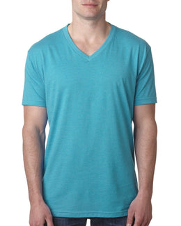 Next Level Mens Premium CVC V-Neck Tee 6240 | Bondi Blue - Front