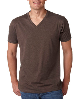 Next Level Mens Premium CVC V-Neck Tee 6240 | Espresso - Front