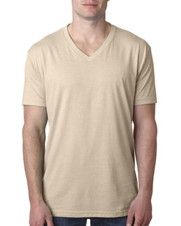 Next Level Mens Premium CVC V-Neck Tee 6240 | Cream - Front