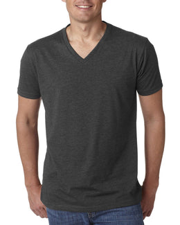 Next Level Mens Premium CVC V-Neck Tee 6240 | Charcoal - Front