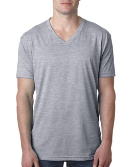Next Level Mens Premium CVC V-Neck Tee 6240 | Dark Hthr Gray - Front