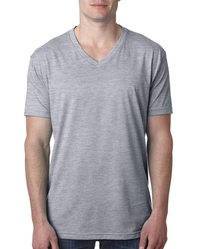 Next Level Mens Premium CVC V-Neck Tee 6240 | Dark Hthr Gray - Front