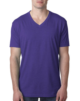 Next Level Mens Premium CVC V-Neck Tee 6240 | Purple Rush - Front