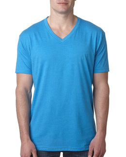 Next Level Mens Premium CVC V-Neck Tee 6240 | Turquoise - Front