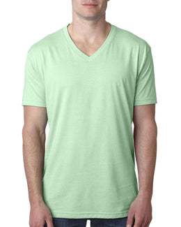 Next Level Mens Premium CVC V-Neck Tee 6240 | Mint - Front