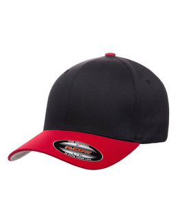 Yupoong Flexfit Wooly 6-Panel Cap 6277 | Black/red - Front