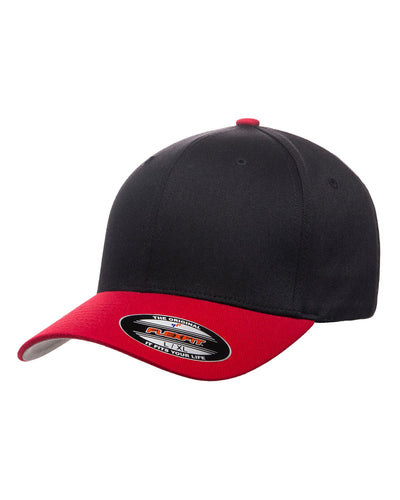 Yupoong Flexfit Wooly 6-Panel Cap 6277 | Black/red - Front