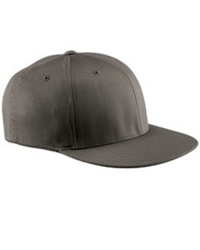 Yupoong Wooly Twill Pro Baseball On-Field Cap with Flat Bill 6297F | Dark Grey - Front