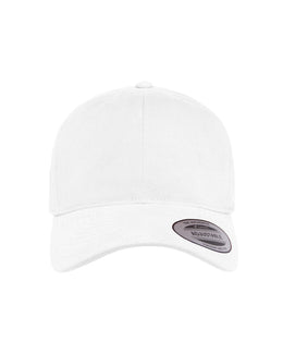 Yupoong Brushed Cotton Twill Mid-Profile Cap 6363V | White - Front