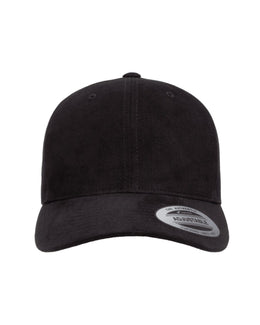 Yupoong Brushed Cotton Twill Mid-Profile Cap 6363V | Black - Front