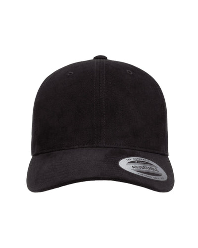 Yupoong Brushed Cotton Twill Mid-Profile Cap 6363V | Black - Front