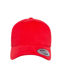 Yupoong Brushed Cotton Twill Mid-Profile Cap 6363V | Red - Front