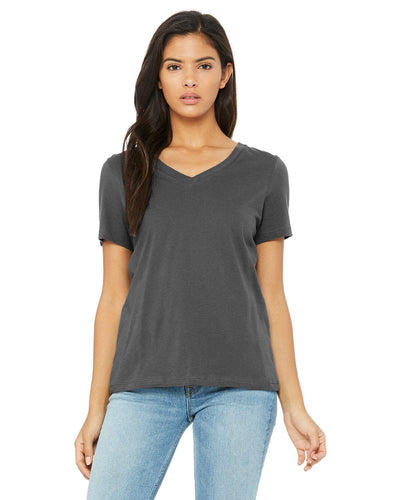 Bella+Canvas Ladies Missy V-Neck T-Shirt 6405 | Asphalt - Front