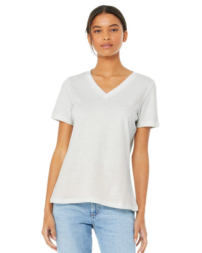 Bella+Canvas Ladies Missy V-Neck T-Shirt 6405 | Vintage White - Front