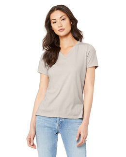 Bella+Canvas Ladies Missy V-Neck T-Shirt 6405 | Heather Dust - Front