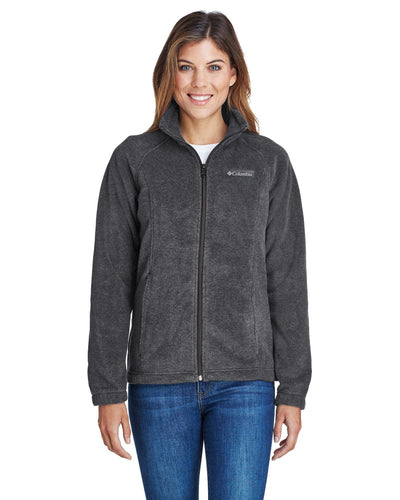 Columbia Ladies Benton Springs Full-Zip Fleece 6439 | Charcoal Hthr - Front