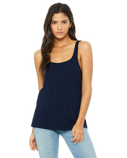 Bella+Canvas Ladies Relaxed Jersey Tank 6488 | Navy - Front