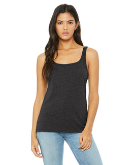 Bella+Canvas Ladies Relaxed Jersey Tank 6488 | Dark Gry Heather - Front