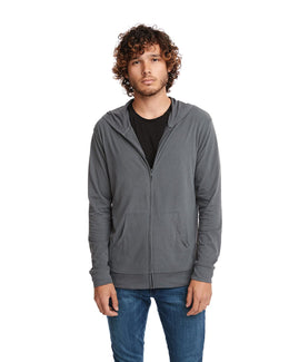 Next Level Unisex Sueded Full-Zip Hoodie 6491 | Heavy Metal - Front