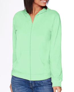 Next Level Unisex Sueded Full-Zip Hoodie 6491 | Mint - Front