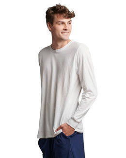 Russell Athletic Unisex Essential Performance Long-Sleeve T-Shirt 64LTTM | White - Front