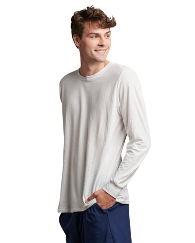 Russell Athletic Unisex Essential Performance Long-Sleeve T-Shirt 64LTTM | White - Front