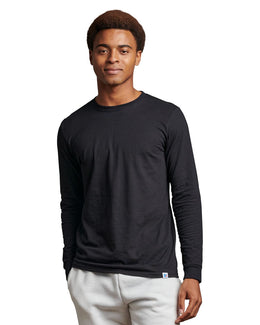Russell Athletic Unisex Essential Performance Long-Sleeve T-Shirt 64LTTM | Black - Front