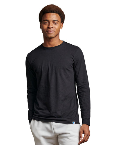 Russell Athletic Unisex Essential Performance Long-Sleeve T-Shirt 64LTTM | Black - Front